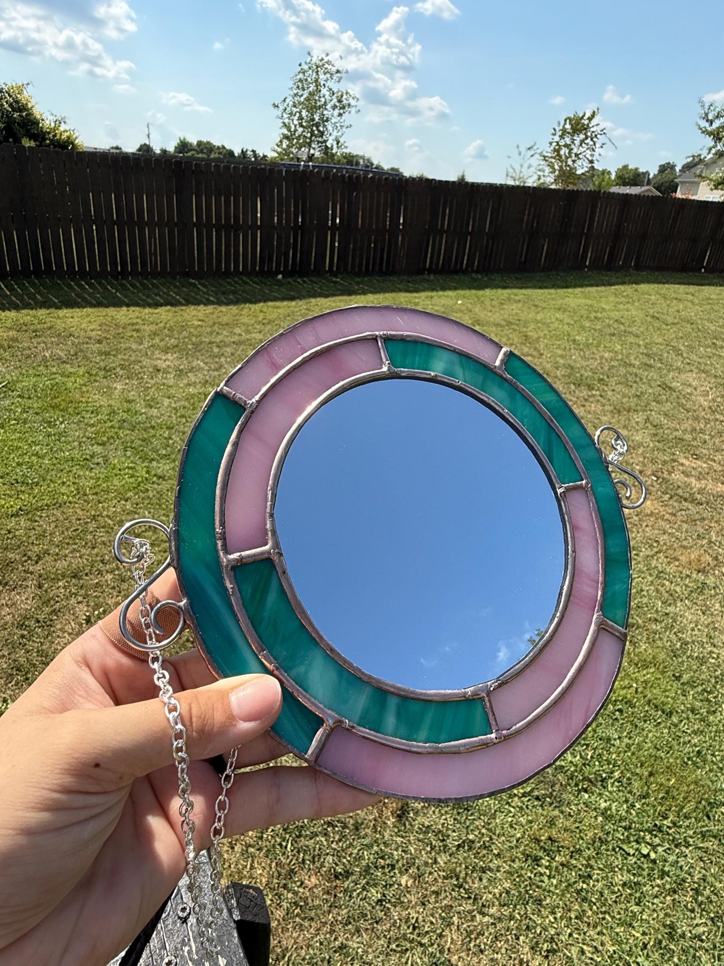 70’s Disco Stained Glass Mirror | Girly Pop Mirror | Retro Mirror