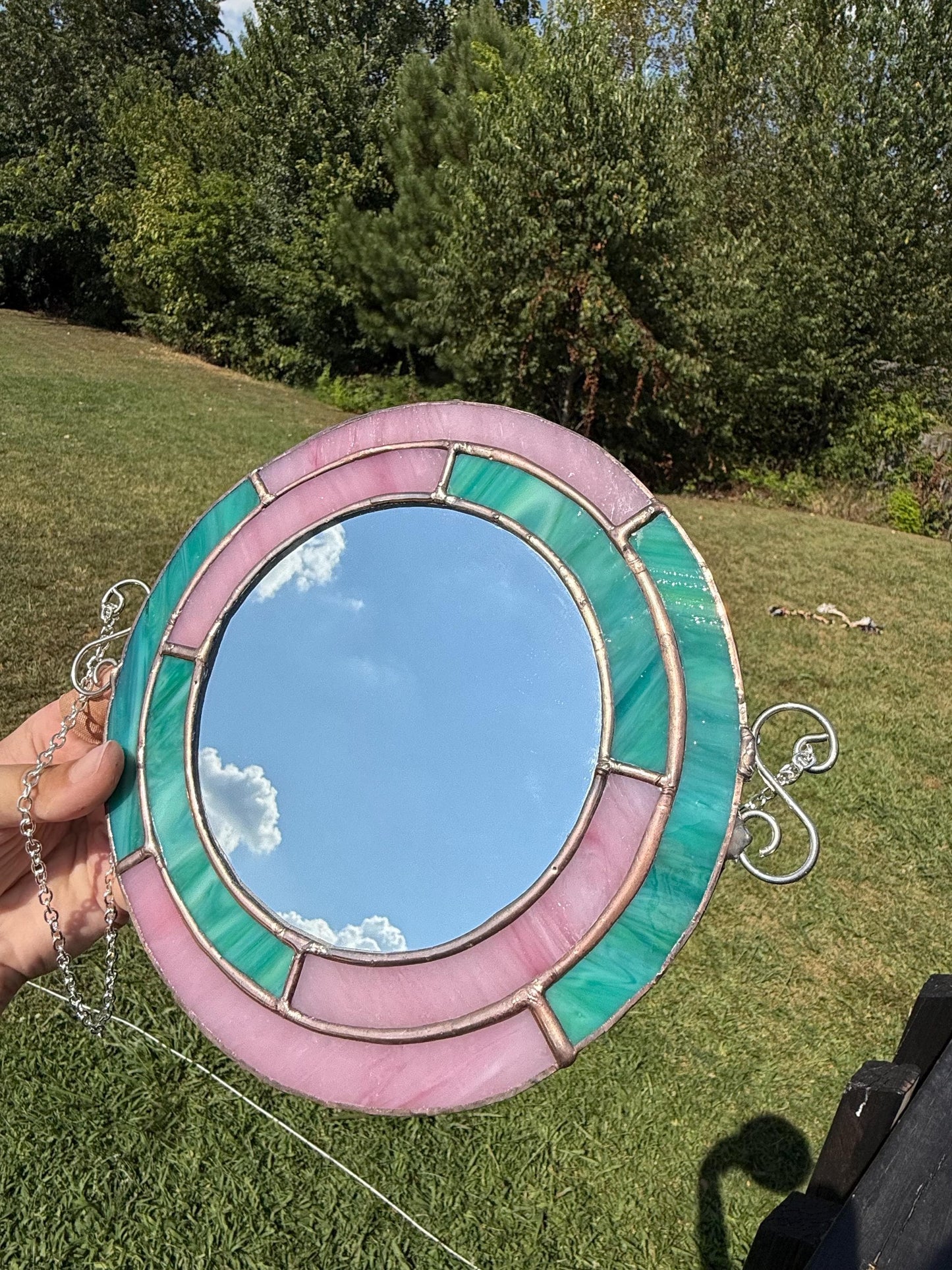 70’s Disco Stained Glass Mirror | Girly Pop Mirror | Retro Mirror