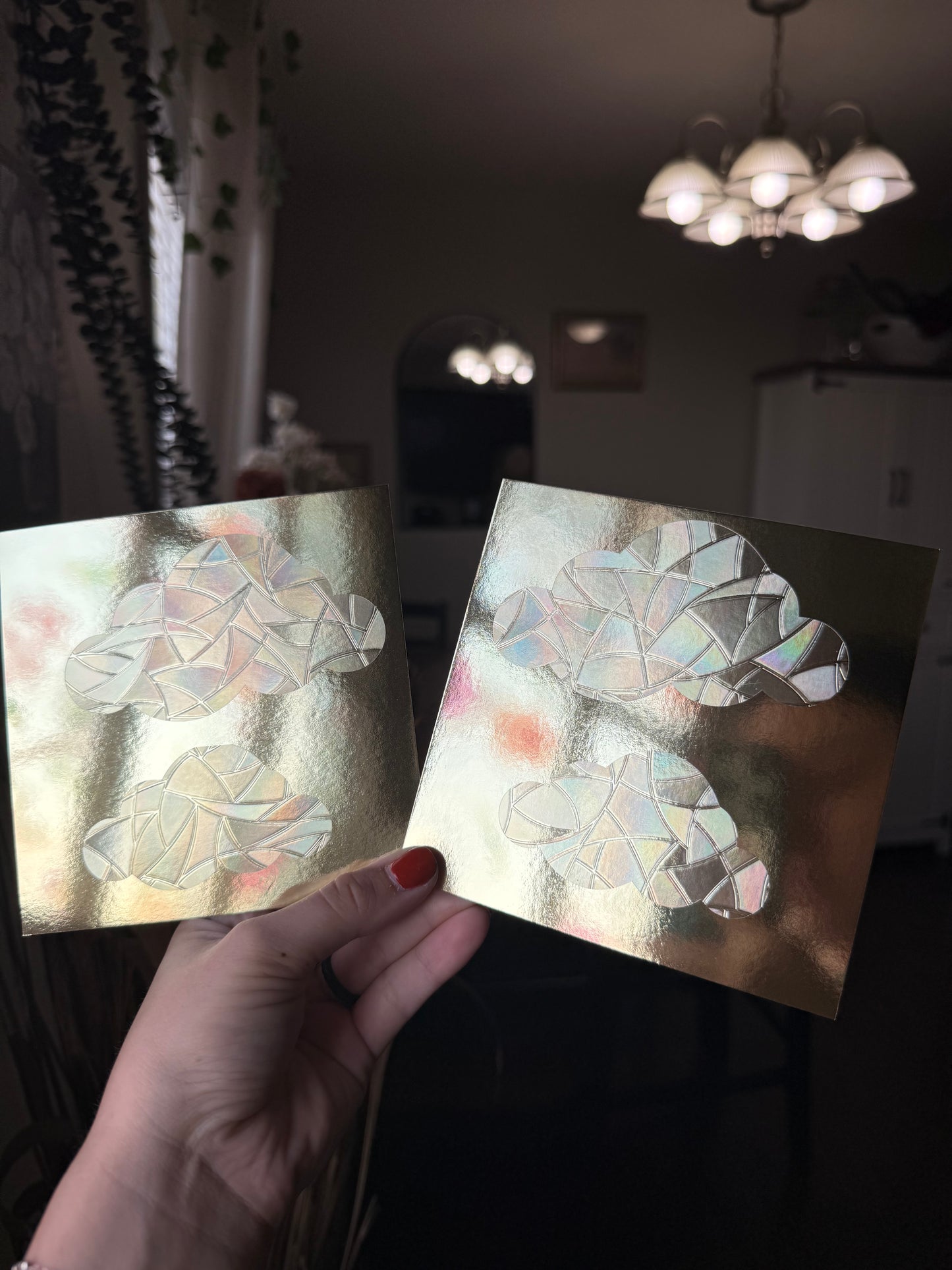 Clouds Suncatcher | Clouds Window Sticker | Suncatcher Window Cling | Rainbow Window Decal