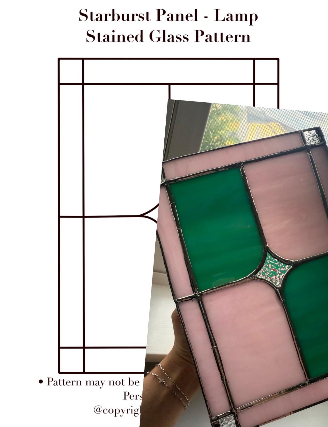 Starburst Panel - Lamp - Stained Glass Pattern