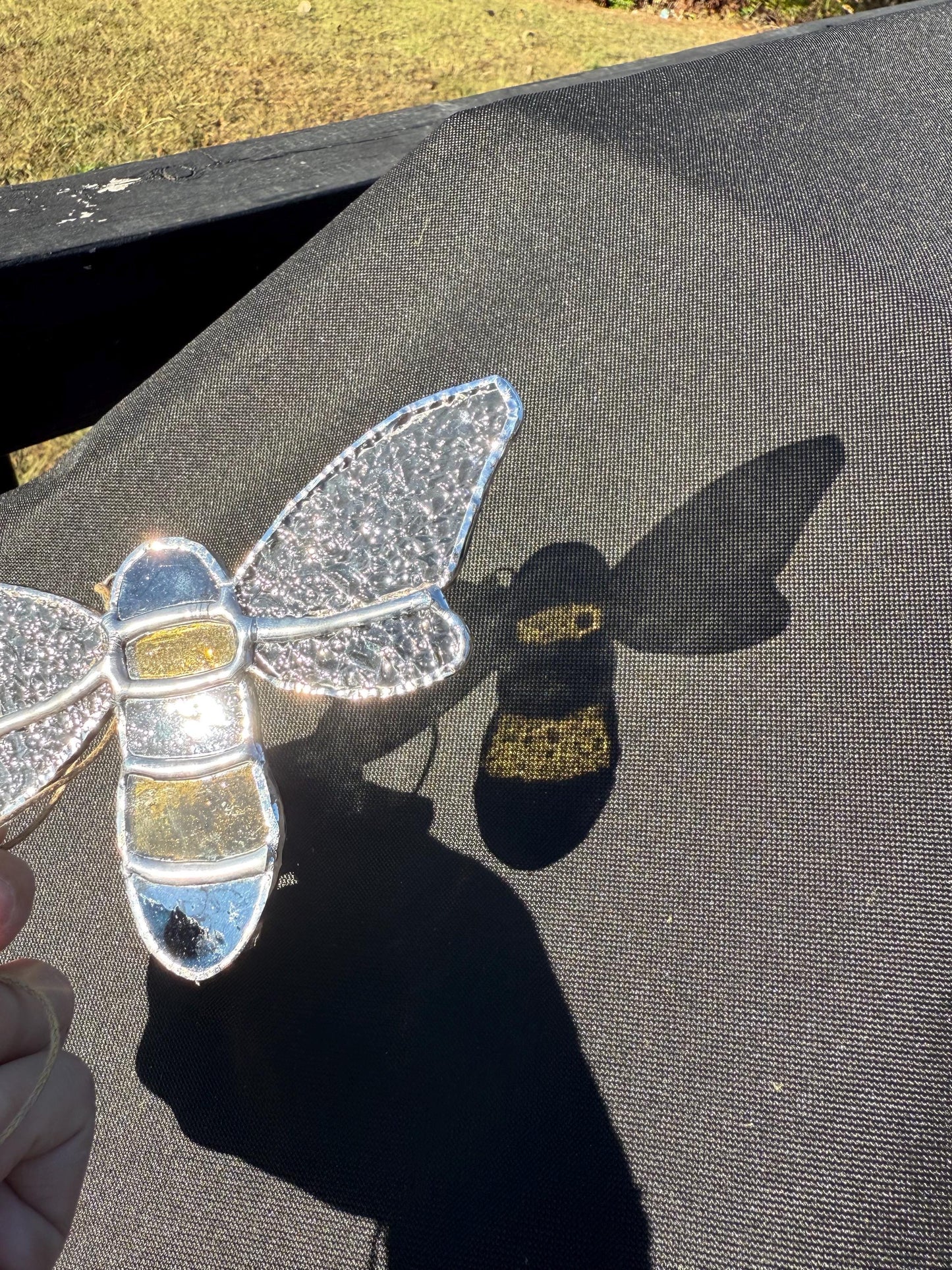 Honey Bee Stained Glass Suncatcher| Bumblebee Suncatcher | Honey Bee Window Decor