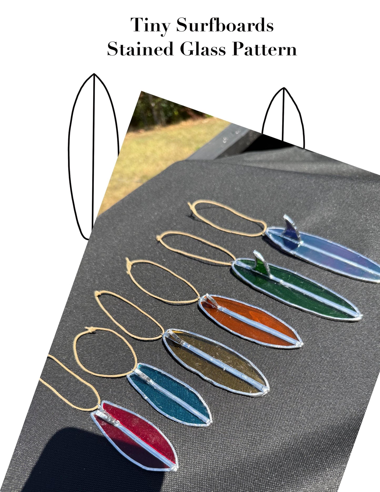 Tiny Surfboards Stained Glass Pattern