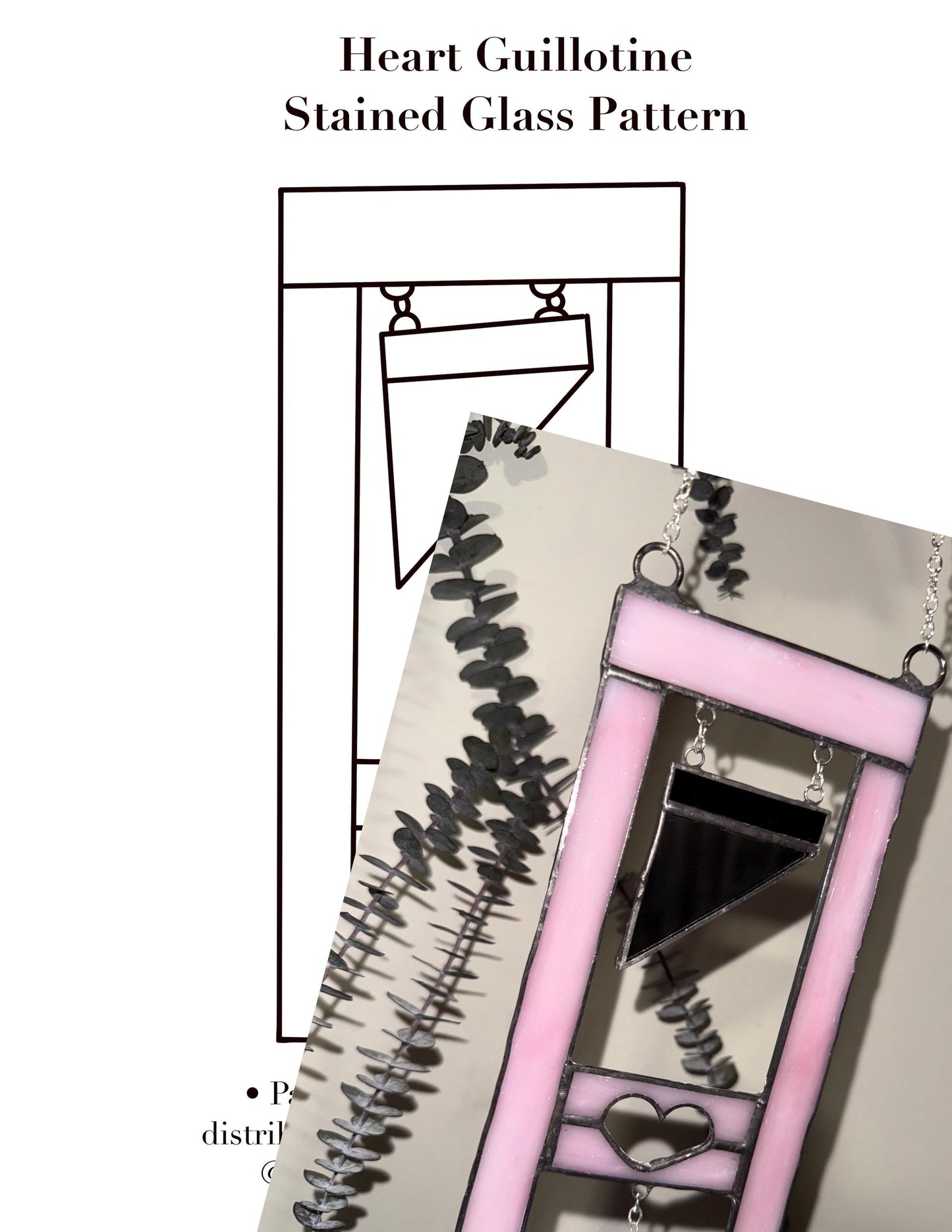 Heart Guillotine Stained Glass Pattern