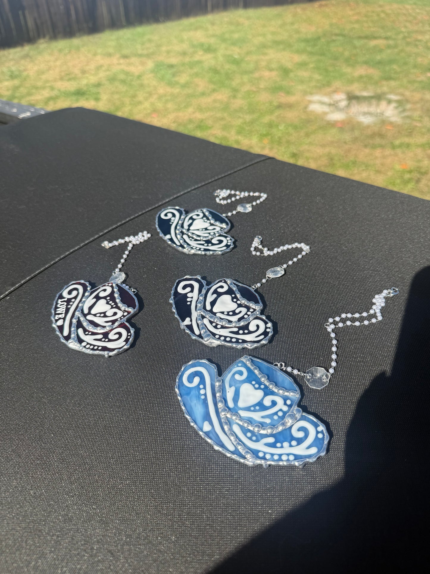 Customizable Cowboy Hat Stained Glass Suncatcher | Cowboy Car Accessory Suncatcher