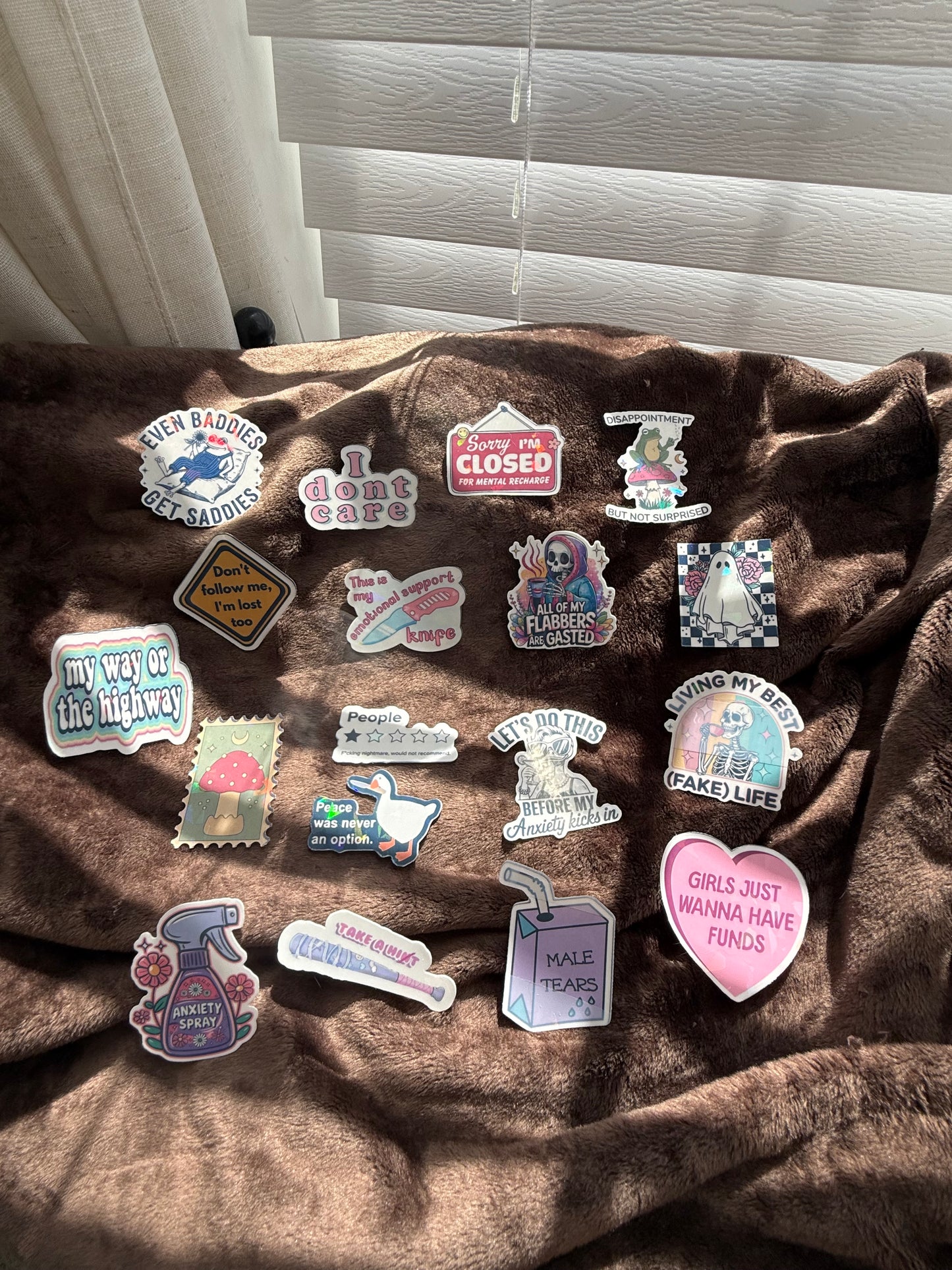 Girlie Holo Laminate Sticker Packs | Funny Vinyl Stickers