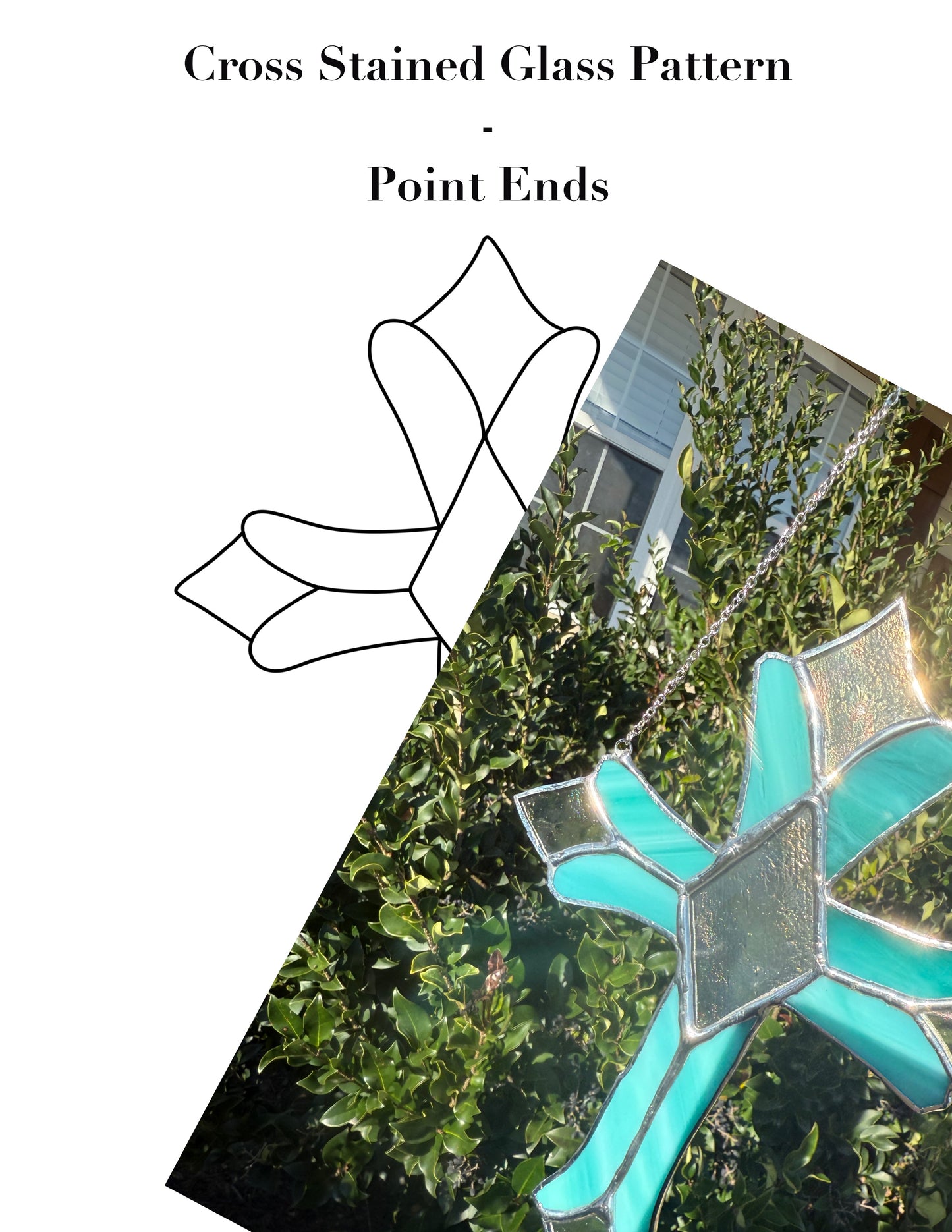 Cross Stained Glass Pattern - Point Ends