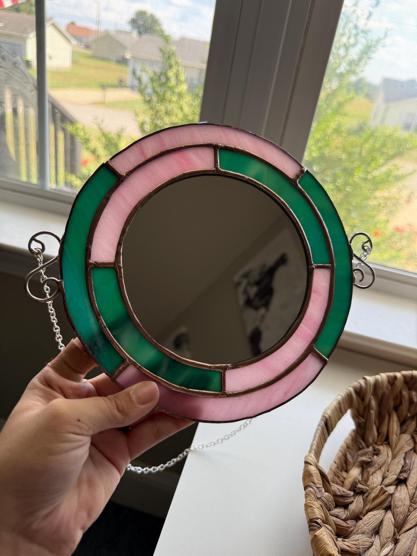70’s Disco Stained Glass Mirror | Girly Pop Mirror | Retro Mirror