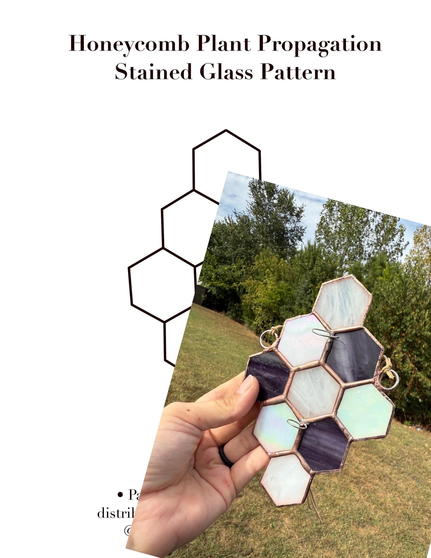 Honeycomb Plant Propagation Station Stained Glass Pattern