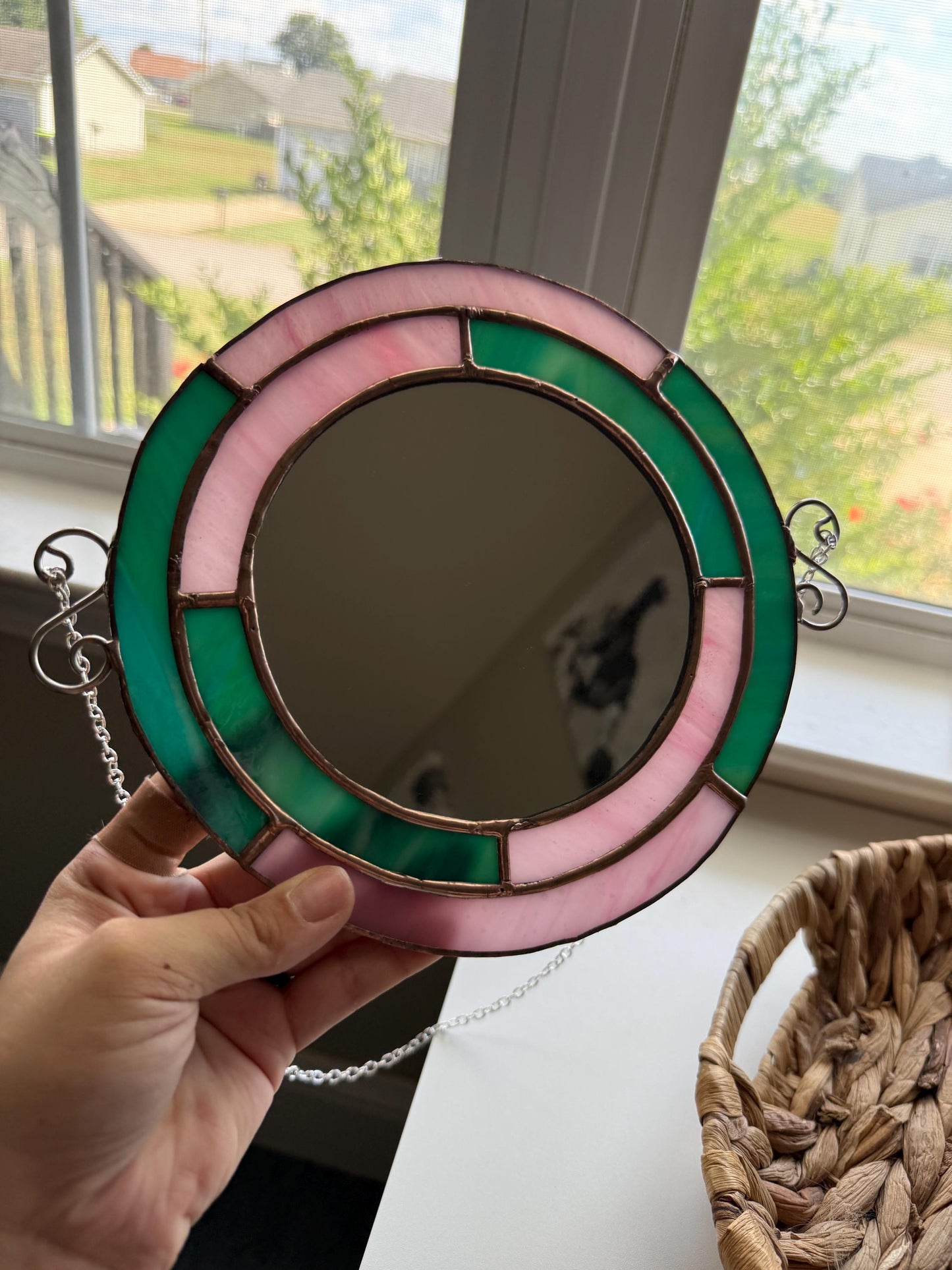 70’s Disco Stained Glass Mirror | Girly Pop Mirror | Retro Mirror