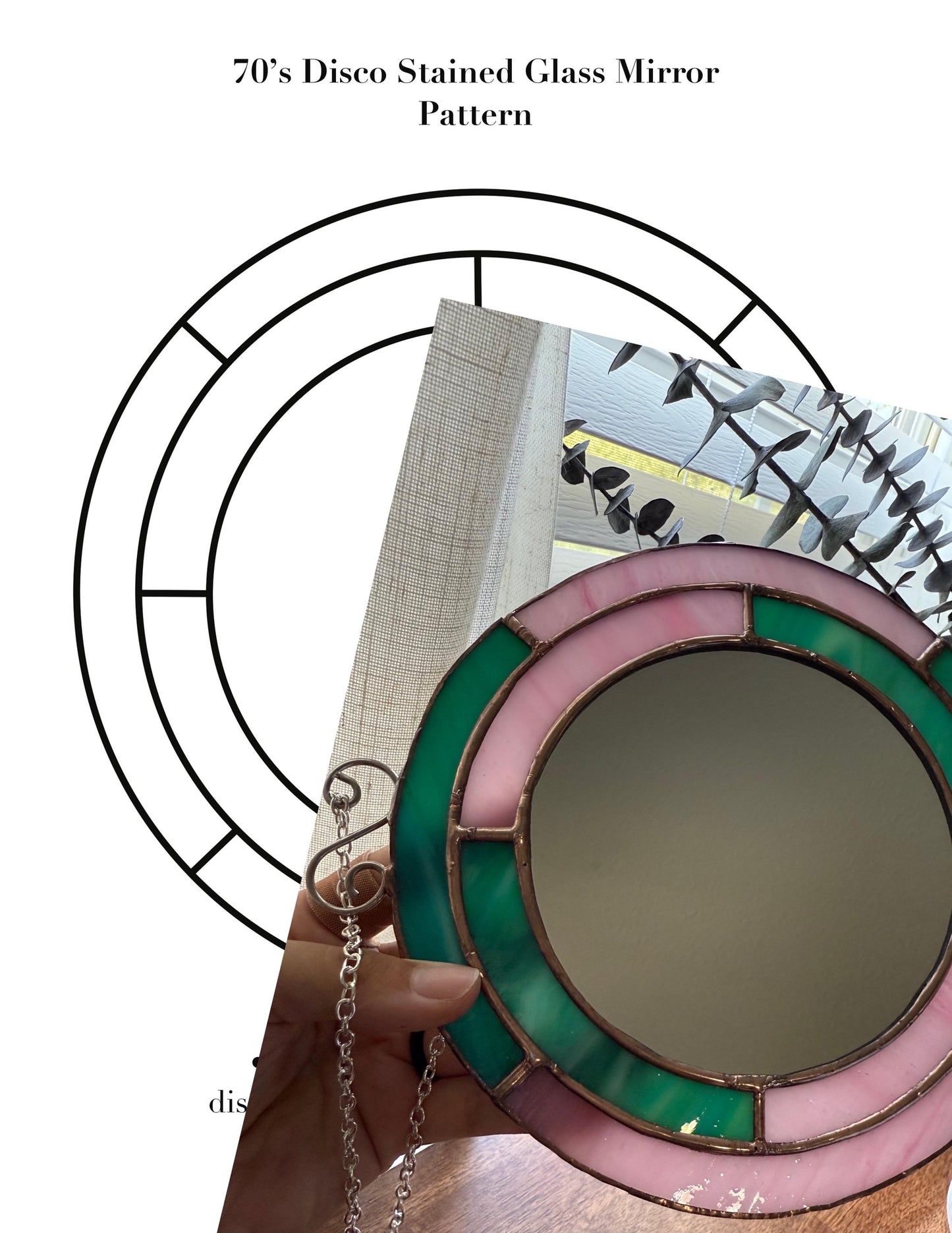 70s Disco Stained Glass Mirror Pattern