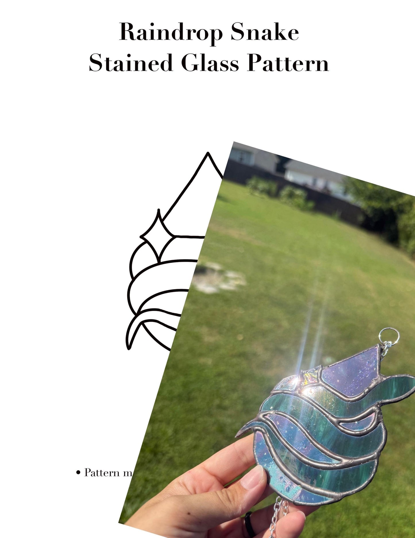Raindrop Snake Stained Glass Pattern
