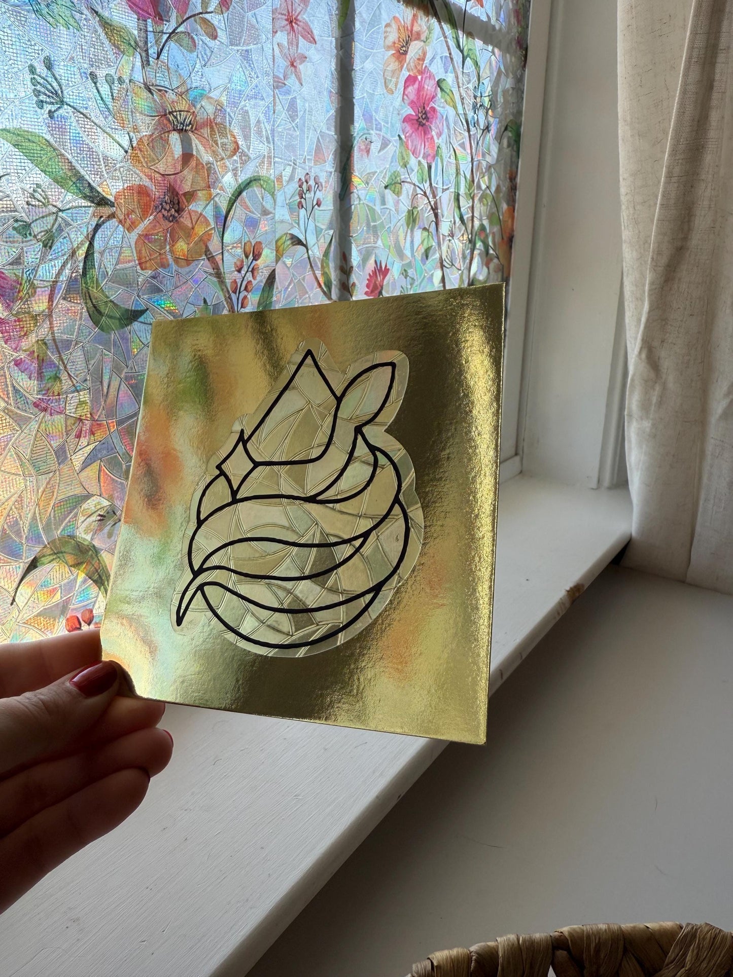 Raindrop Snake Suncatcher | Viper Window Sticker | Suncatcher Window Cling | Rainbow Window Decal