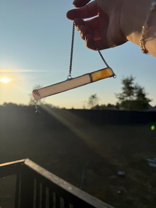 Cigarettes and Dreams Stained Glass Suncatcher | Goth Babe Decor