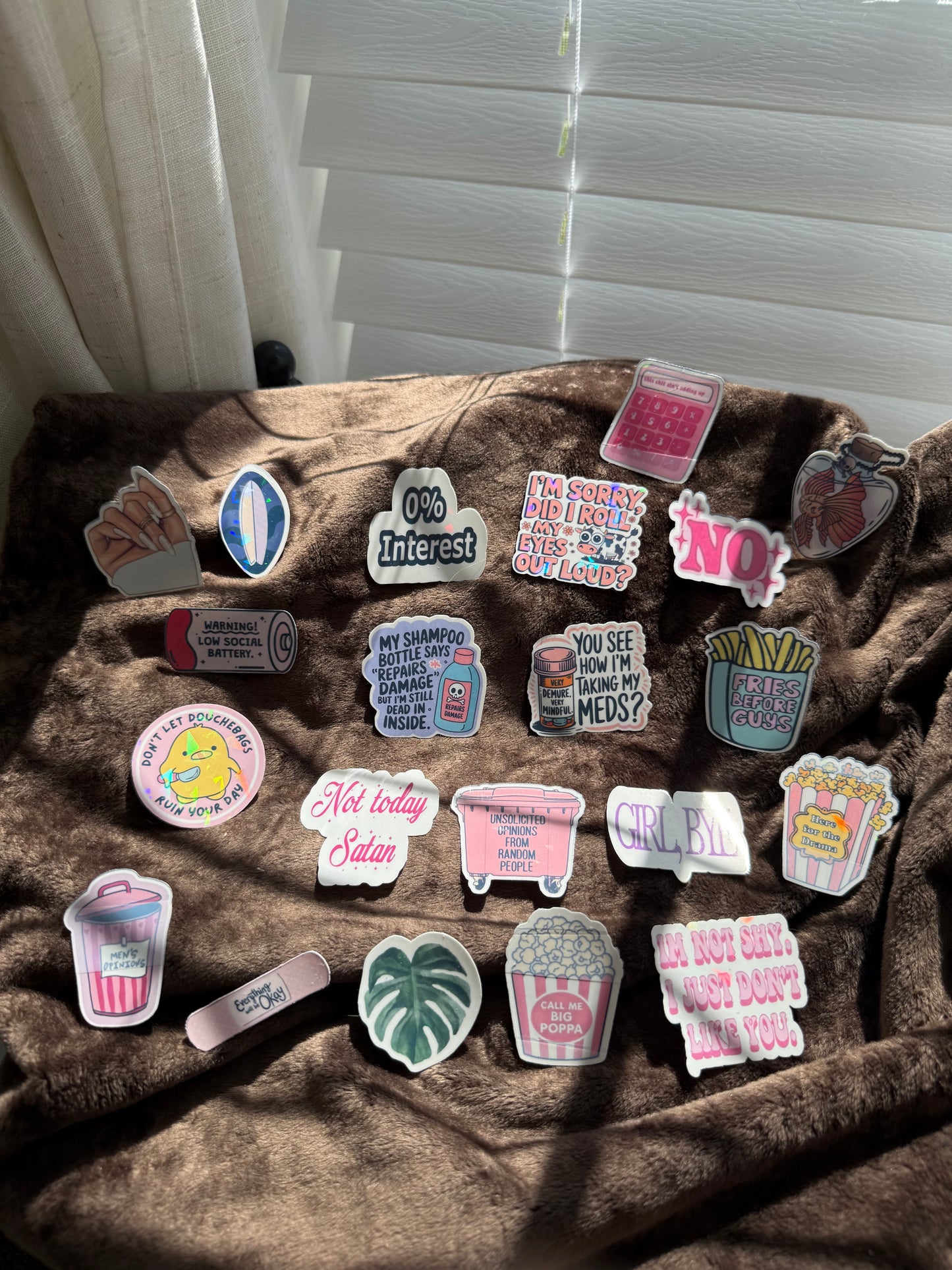 Girlie Holo Laminate Sticker Packs | Funny Vinyl Stickers