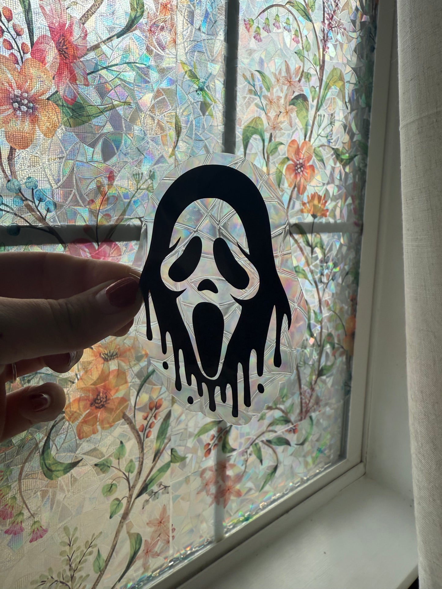 Halloween Mask Suncatcher Window Cling