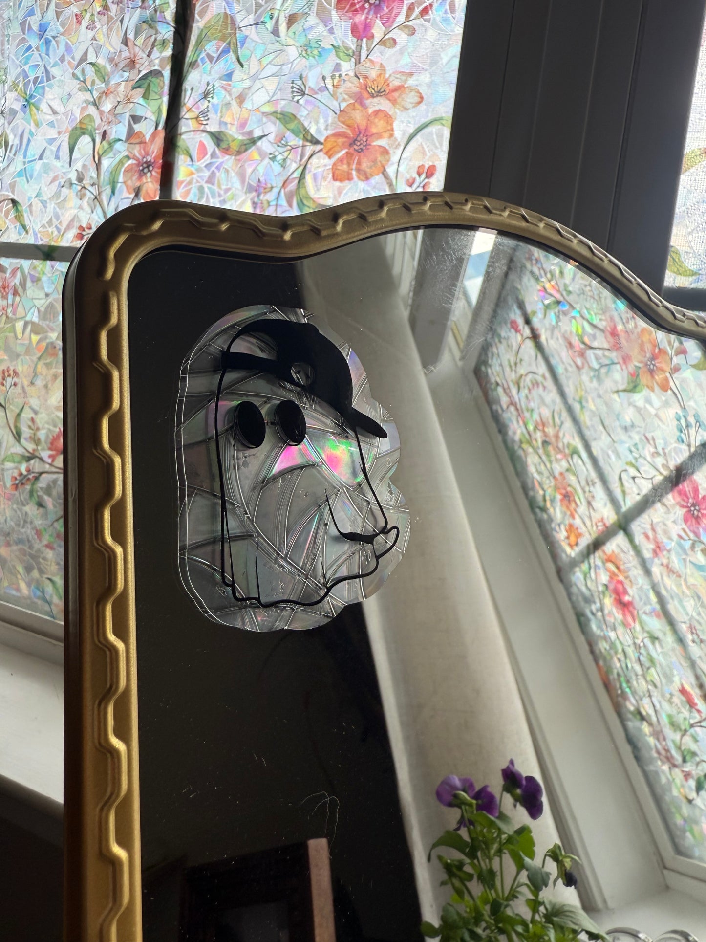 Hippy Ghost Suncatcher Window Cling