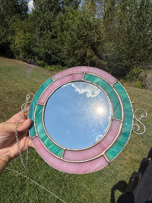70’s Disco Stained Glass Mirror | Girly Pop Mirror | Retro Mirror