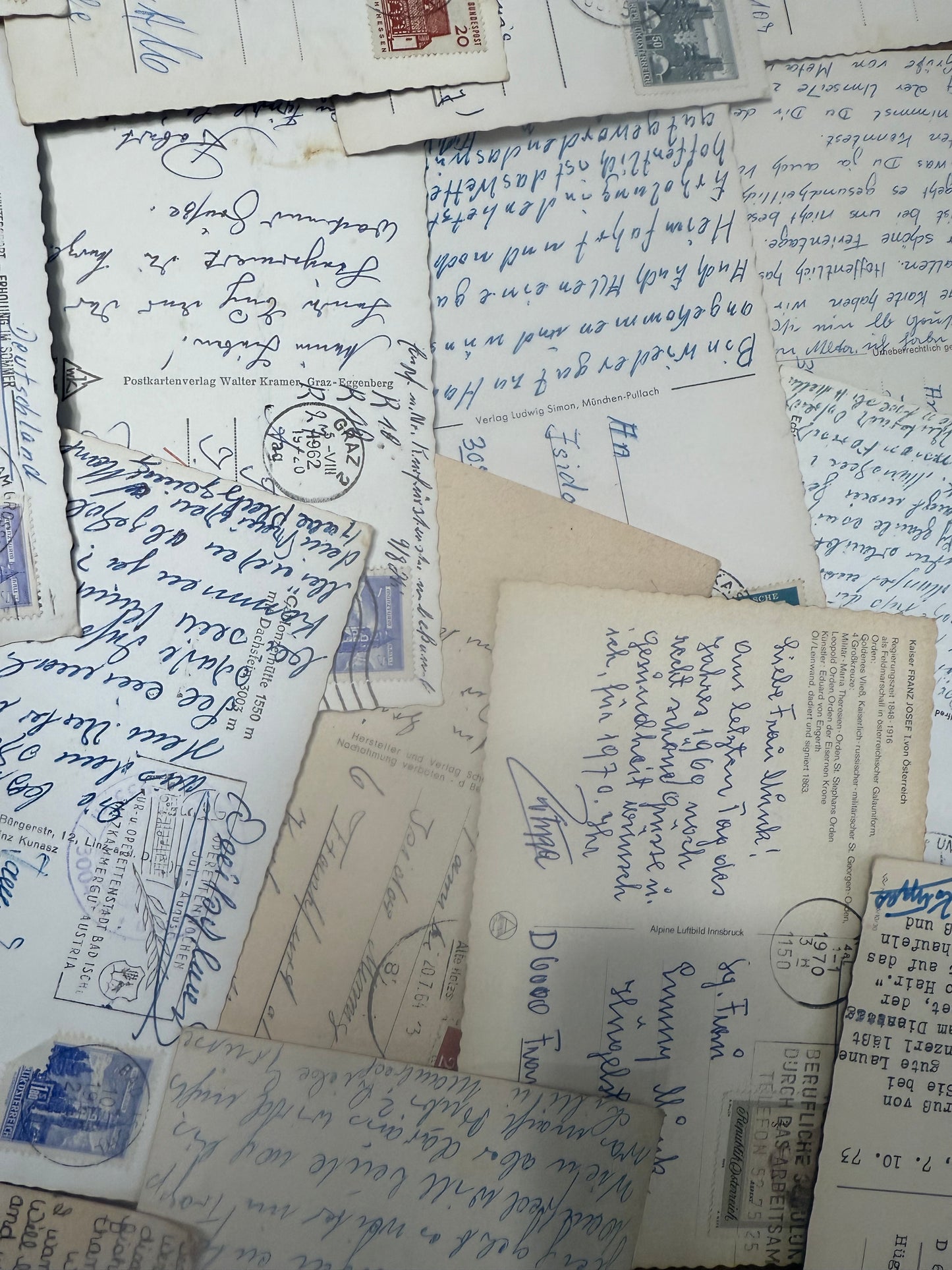 Vintage Post War Germany Post Cards | Orignal Writing in German