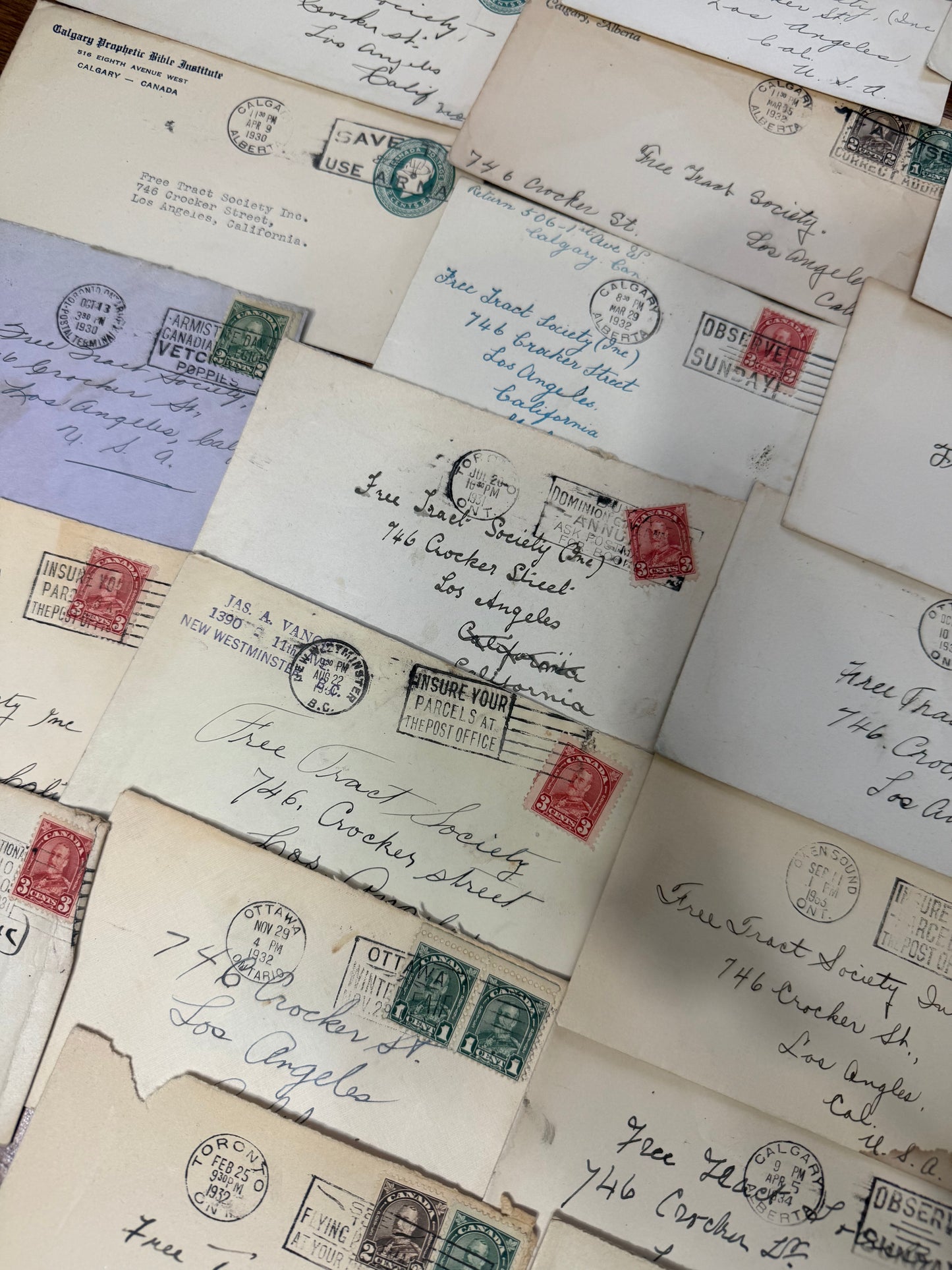 Vintage Pre War Mail | Pre War Envelopes with Orignal Stamps
