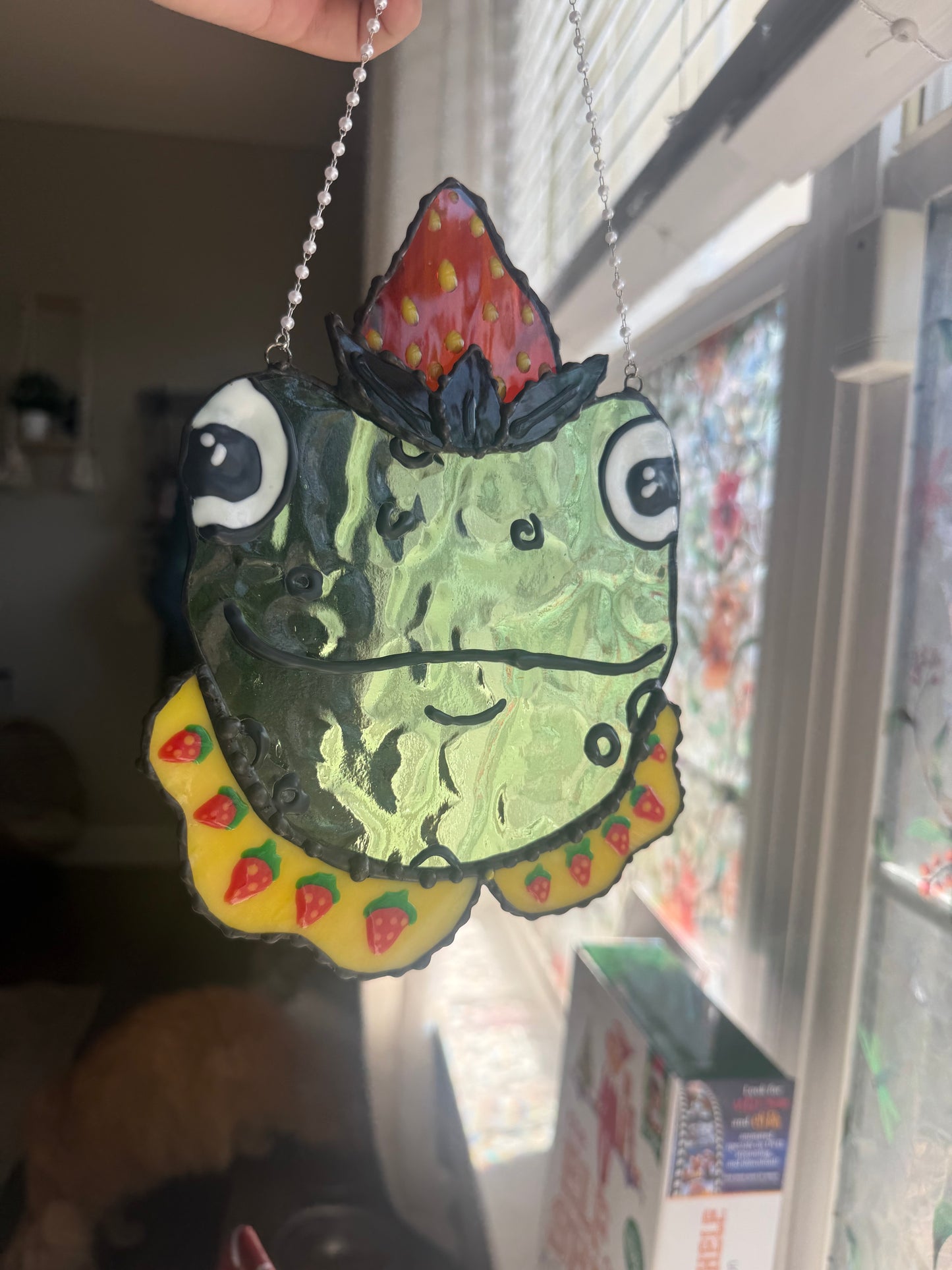 Strawberry Frog Stained Glass Pattern