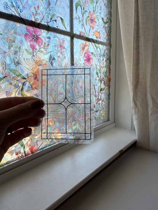 Star Panel Suncatcher | Stars Window Sticker | Suncatcher Window Cling | Rainbow Window Decal
