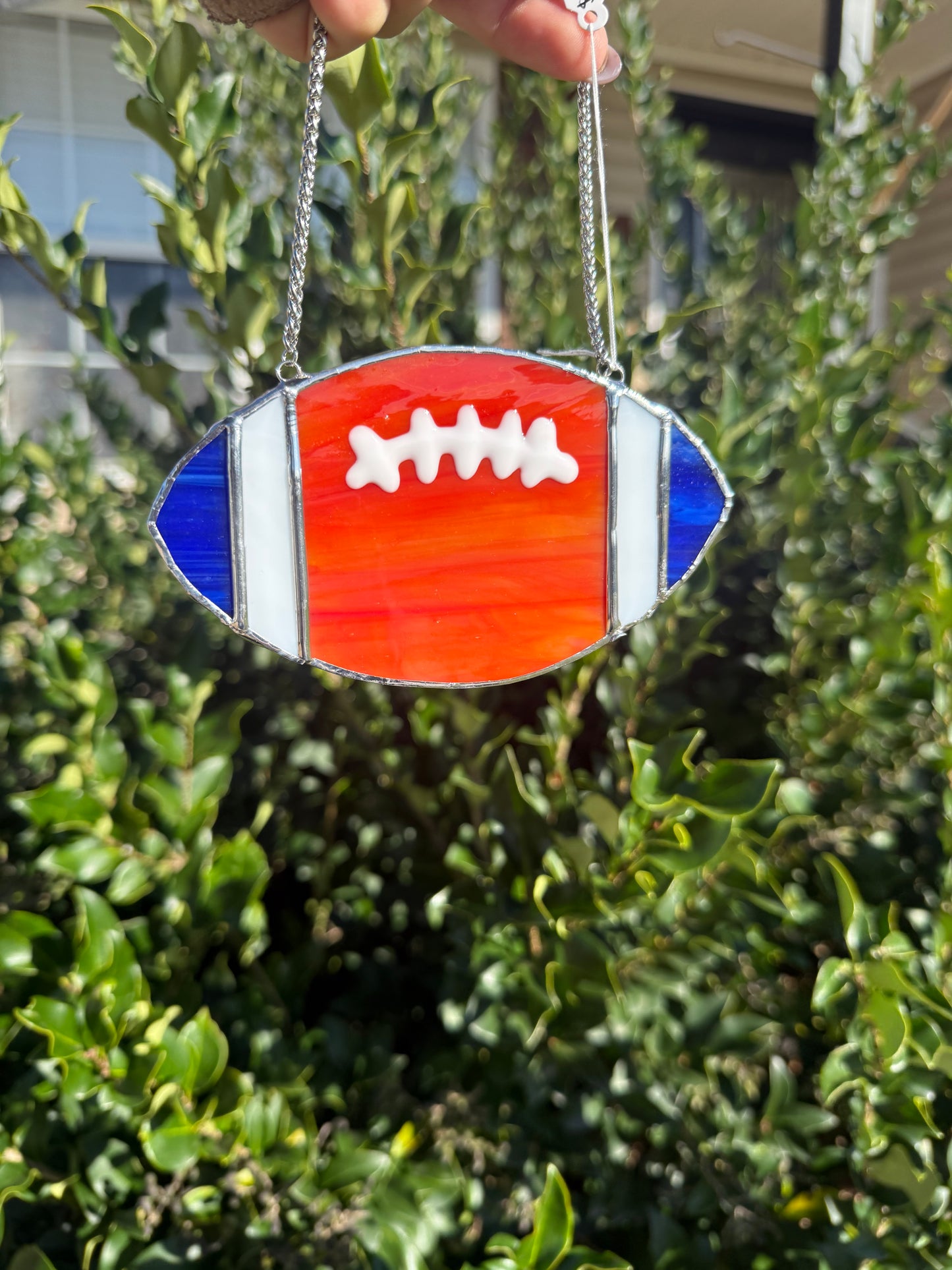 Football Stained Glass Suncatcher - Customizable to Team