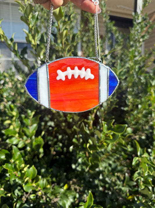 Football Stained Glass Suncatcher - Customizable to Team