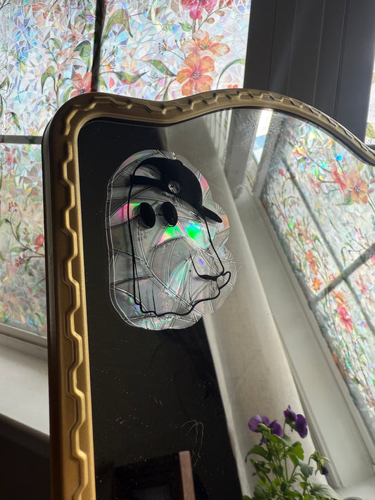 Hippy Ghost Suncatcher Window Cling