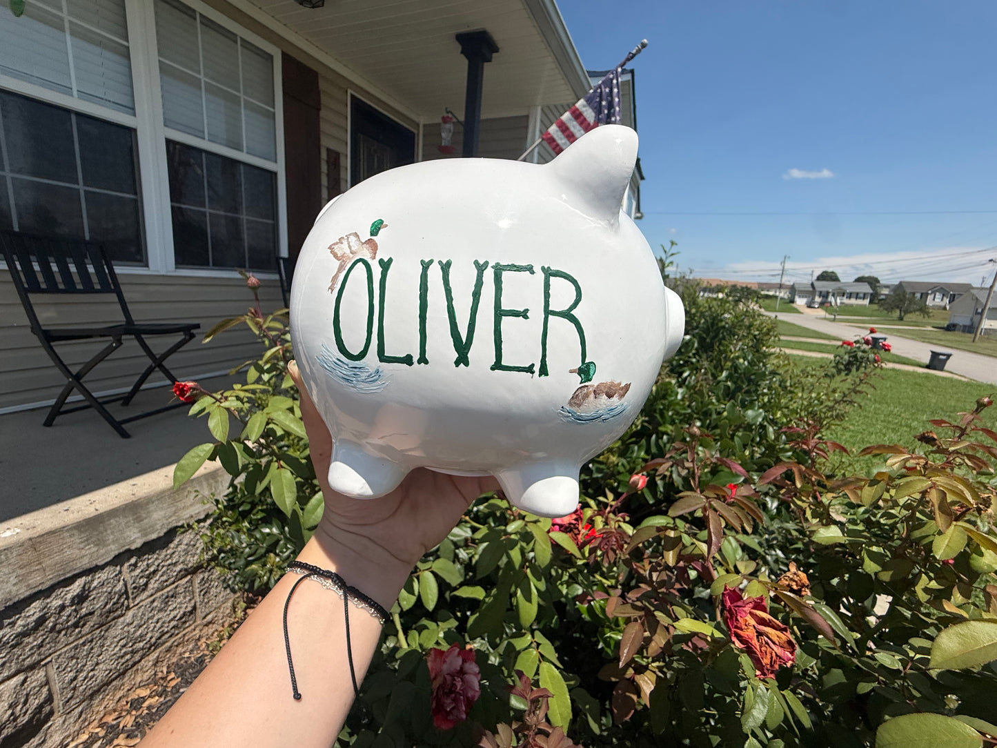 Baby’s First Piggy Bank - Mallard Duck | Southern Nursery Duck Decor