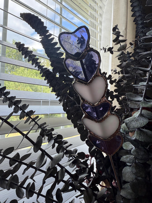 Lavender Sprig Stained Glass Pattern - Plant Stake