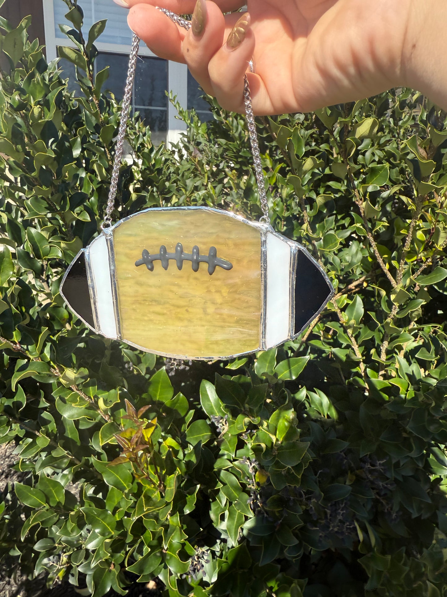 Football Stained Glass Suncatcher - Customizable to Team