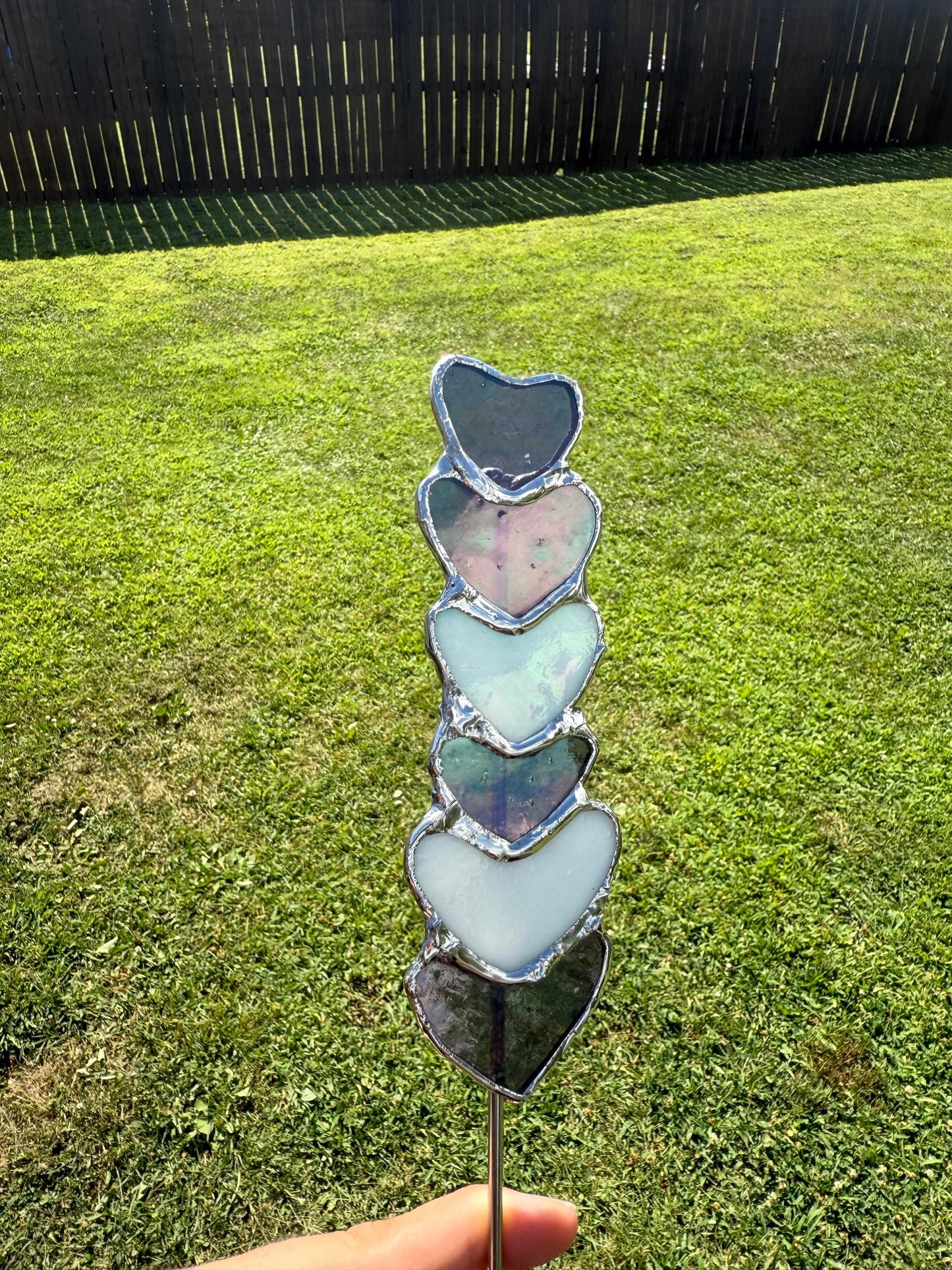 Lavender Sprig Stained Glass Suncatcher - Plant Stake | Dainty Decor