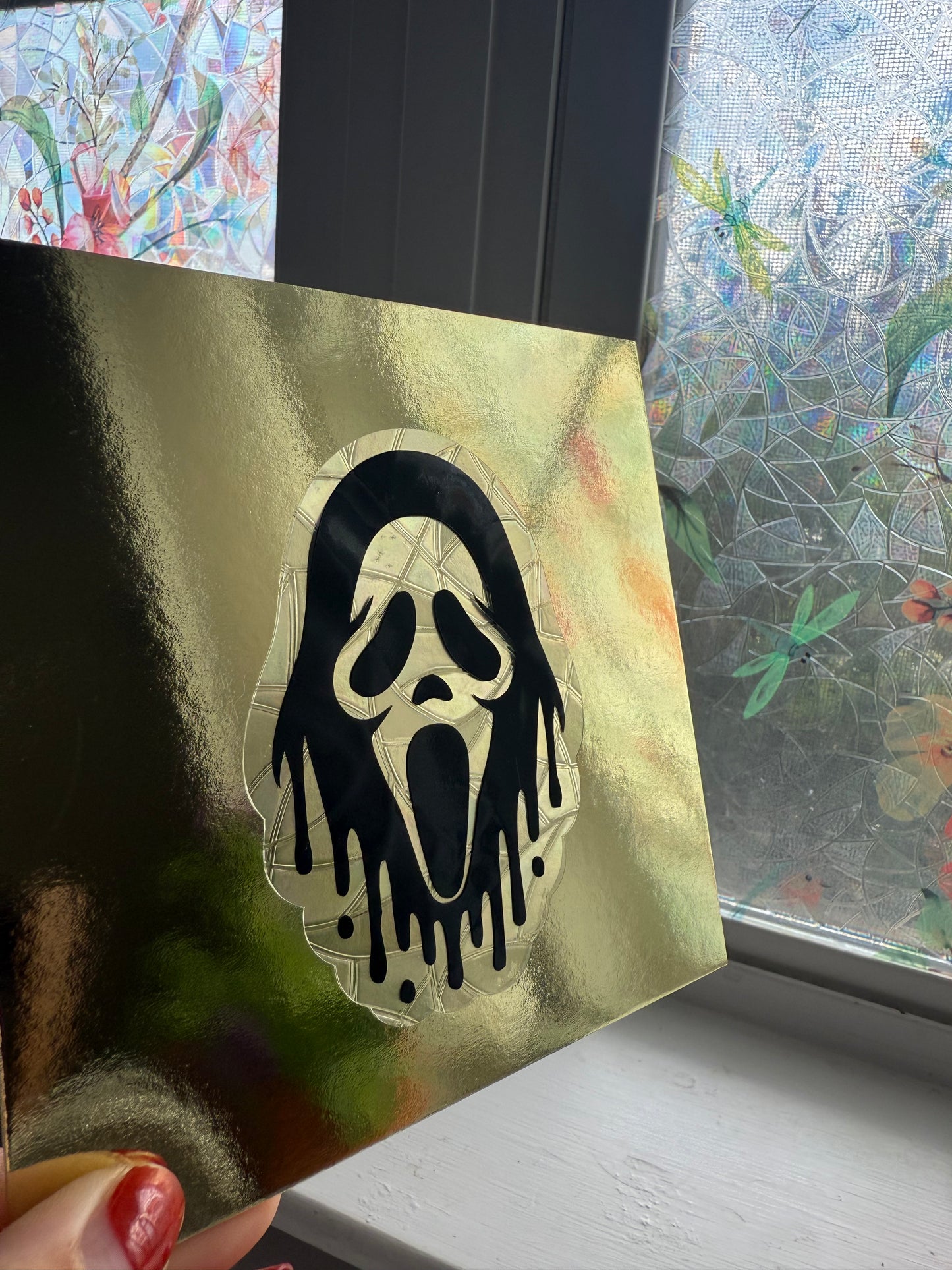 Halloween Mask Suncatcher Window Cling