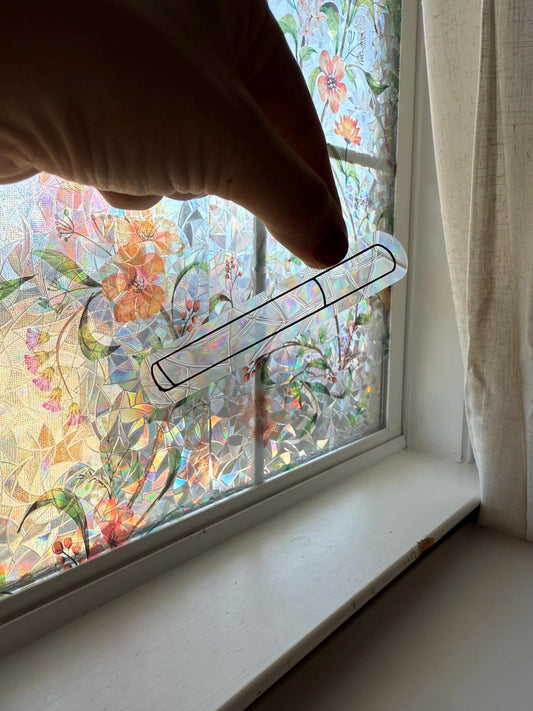 Cigarrette Suncatcher | Gothic Window Sticker | Suncatcher Window Cling | Rainbow Window Decal