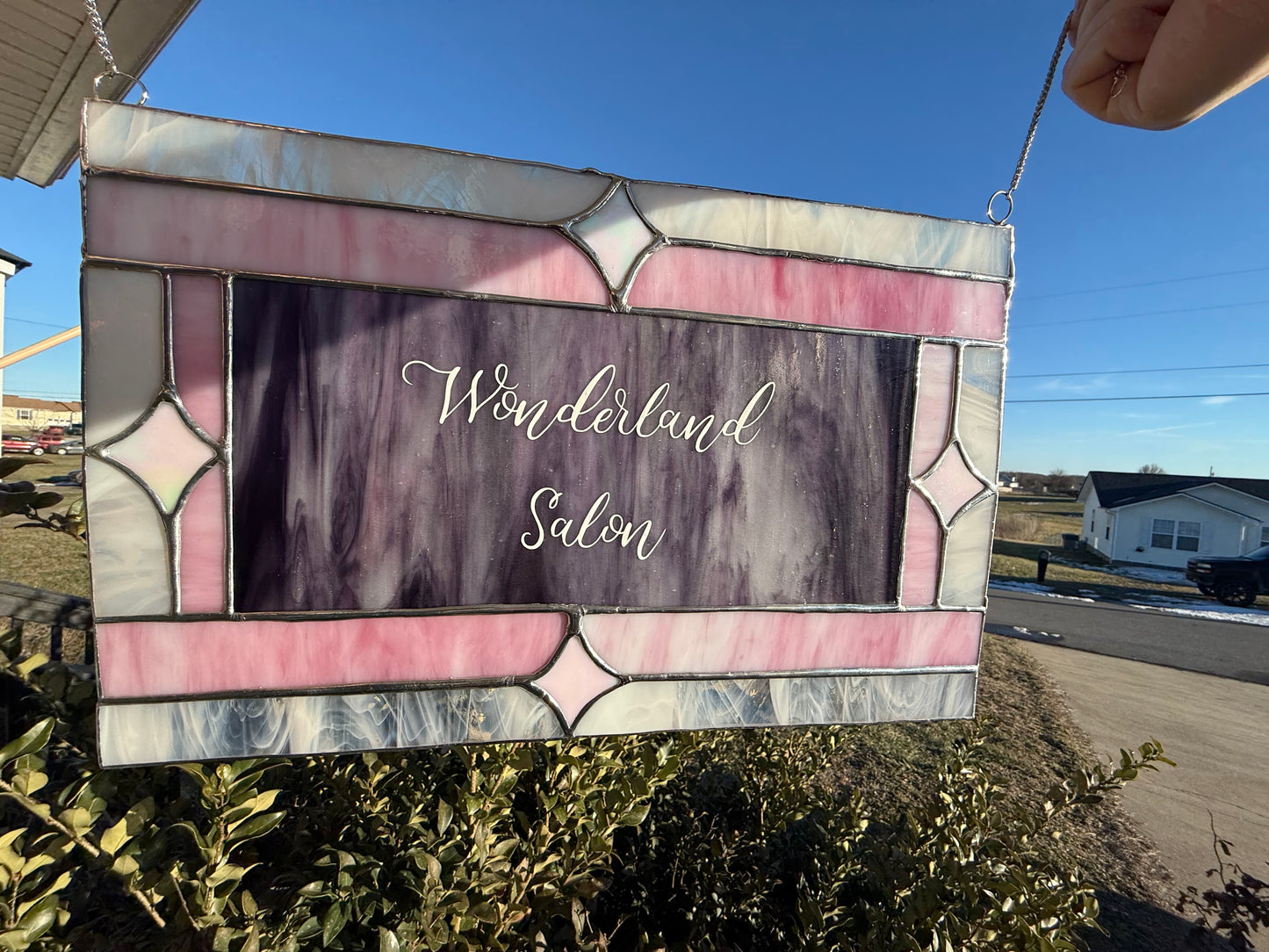 Custom Stained Glass Business Sign