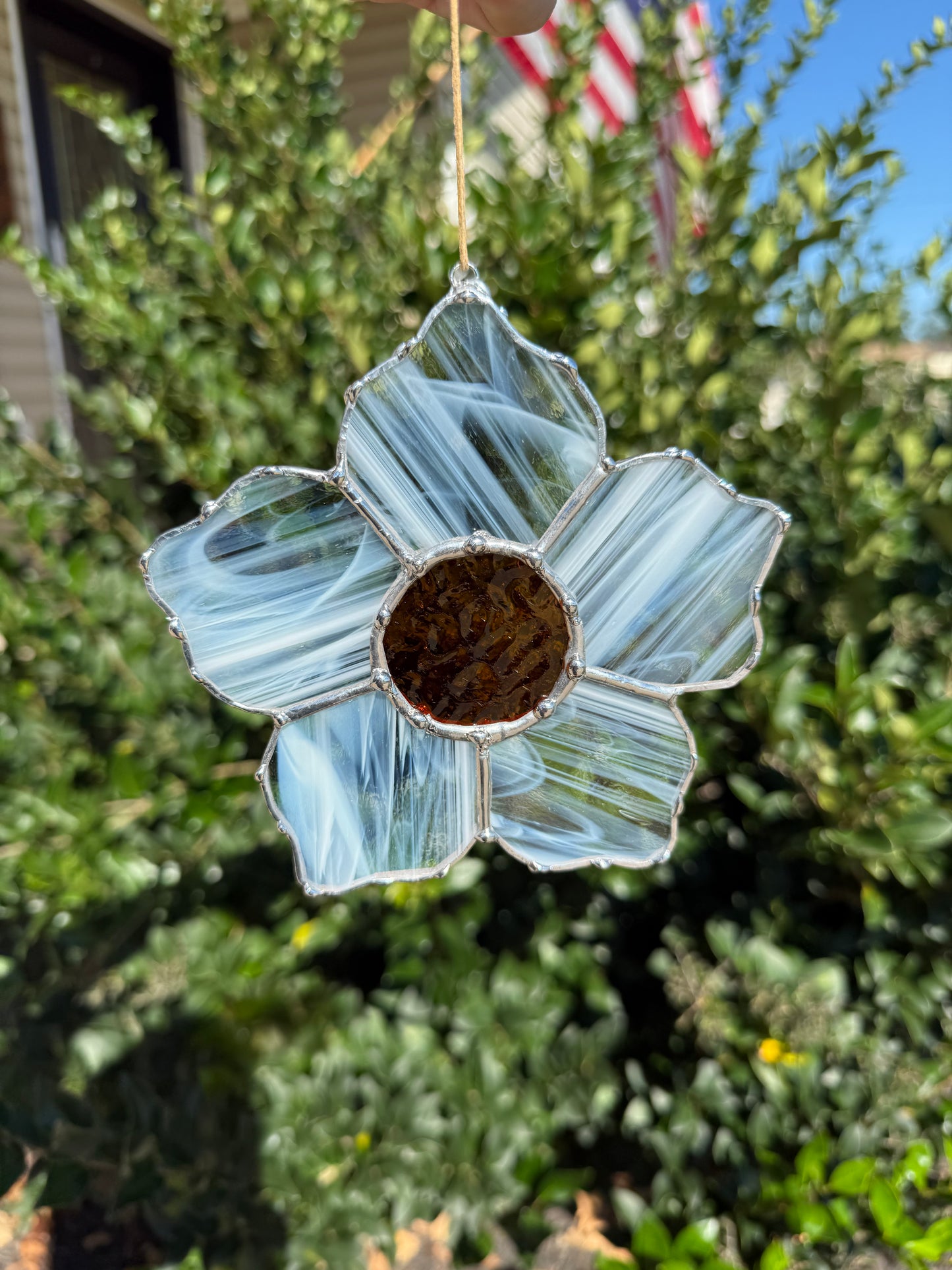 Daisy Stained Glass Suncatcher | Flower Car Accessory Suncatcher