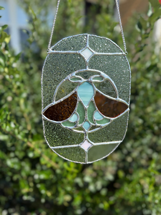 Moth Stained Glass Suncatcher | Cottage Core Suncatcher Decor
