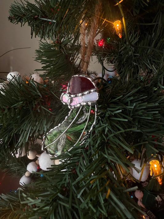 German Tradition - Stained Glass Christmas Pickle Ornament