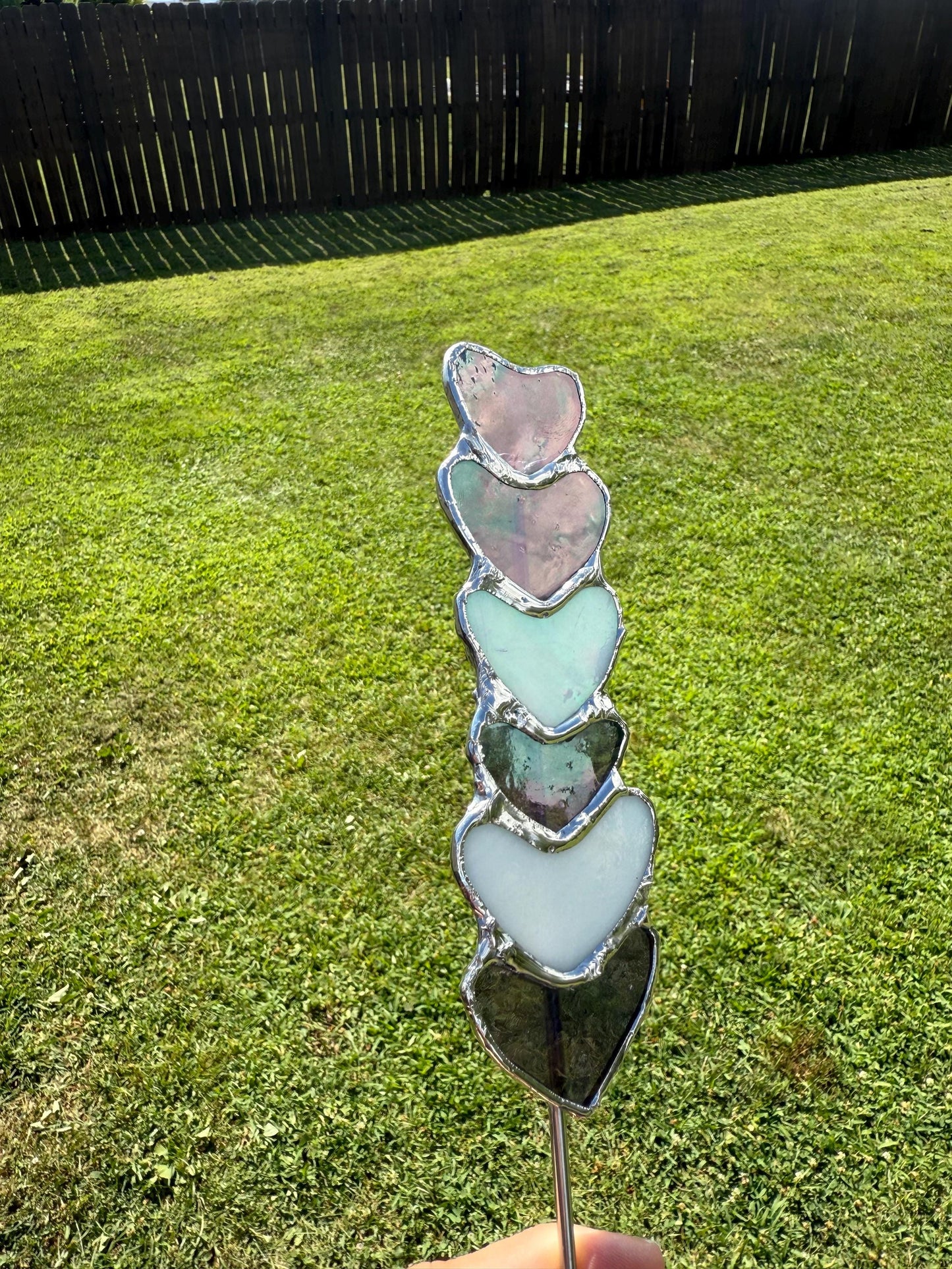 Lavender Sprig Stained Glass Suncatcher - Plant Stake | Dainty Decor
