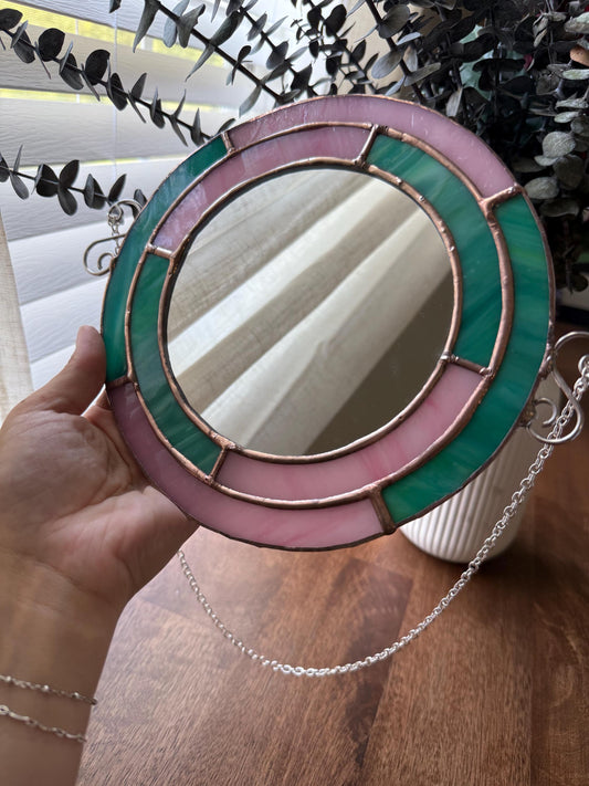 70s Disco Stained Glass Mirror Pattern