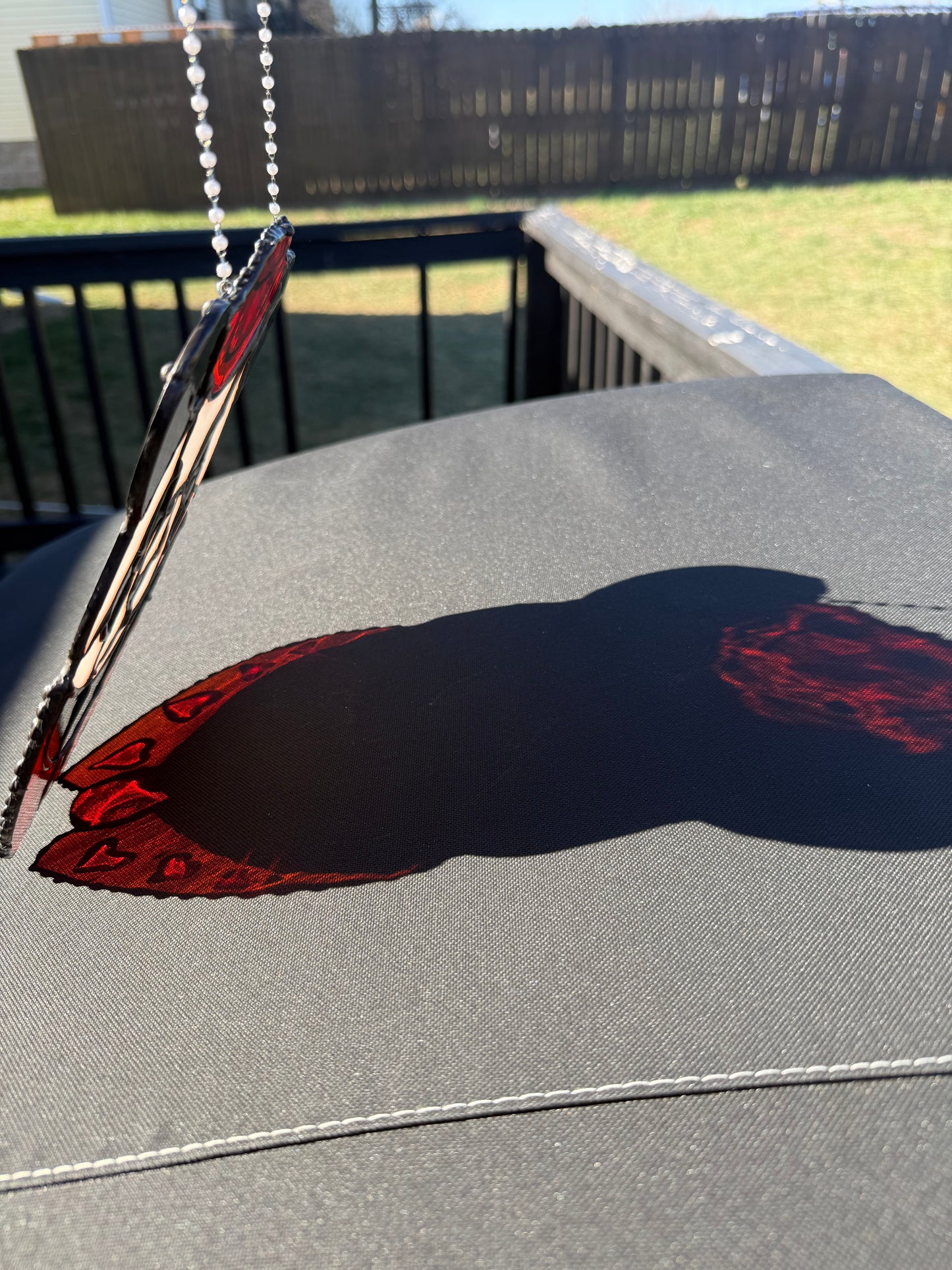 Cowboy Panda Bear Stained Glass | Heart Cowboy Suncatcher | Valentines Bear