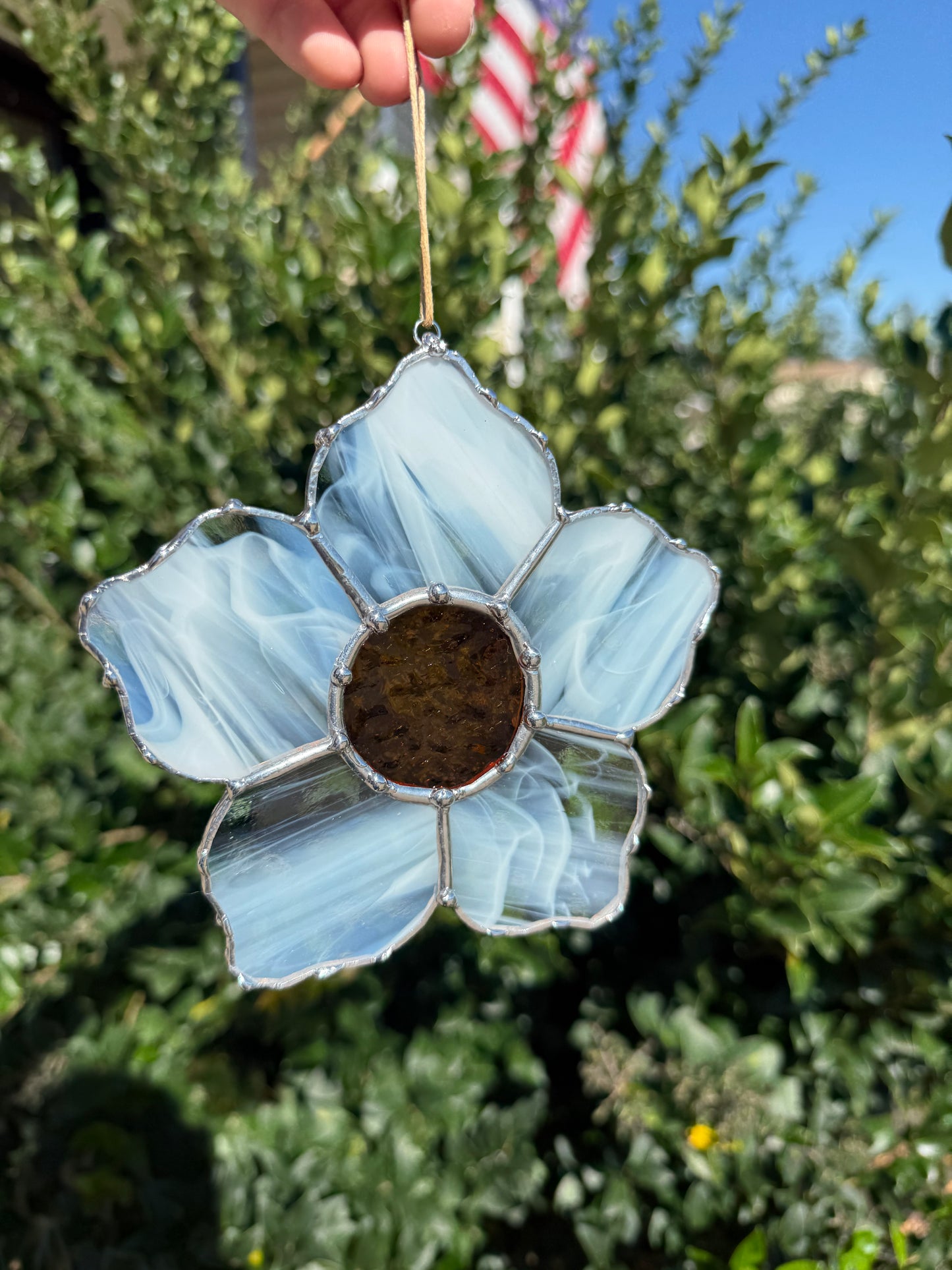 Daisy Stained Glass Suncatcher | Flower Car Accessory Suncatcher