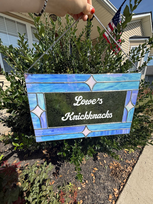 Stained Glass Business Sign Pattern