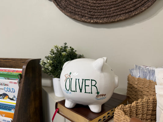 Baby’s First Piggy Bank - Mallard Duck | Southern Nursery Duck Decor