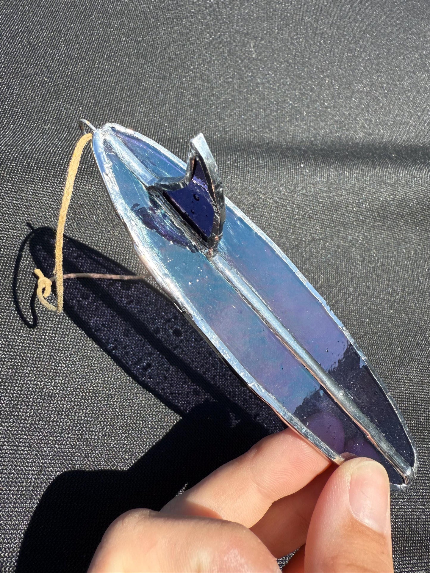 Tiny Surfboard Stained Glass Suncatchers/Surfboard Car Ornament/Christmas Ornament/Surfboard Keychain