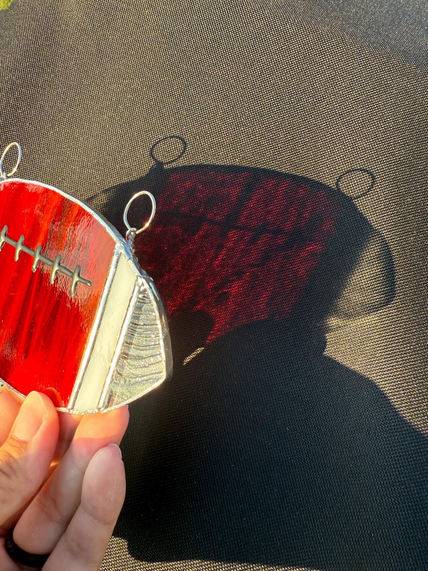 Football Stained Glass Suncatcher - Customizable to Team