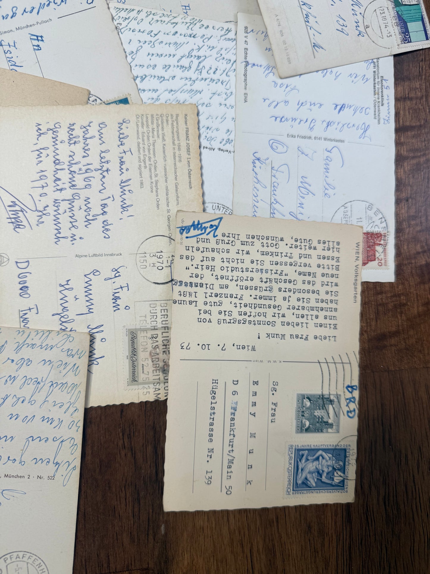 Vintage Post War Germany Post Cards | Orignal Writing in German