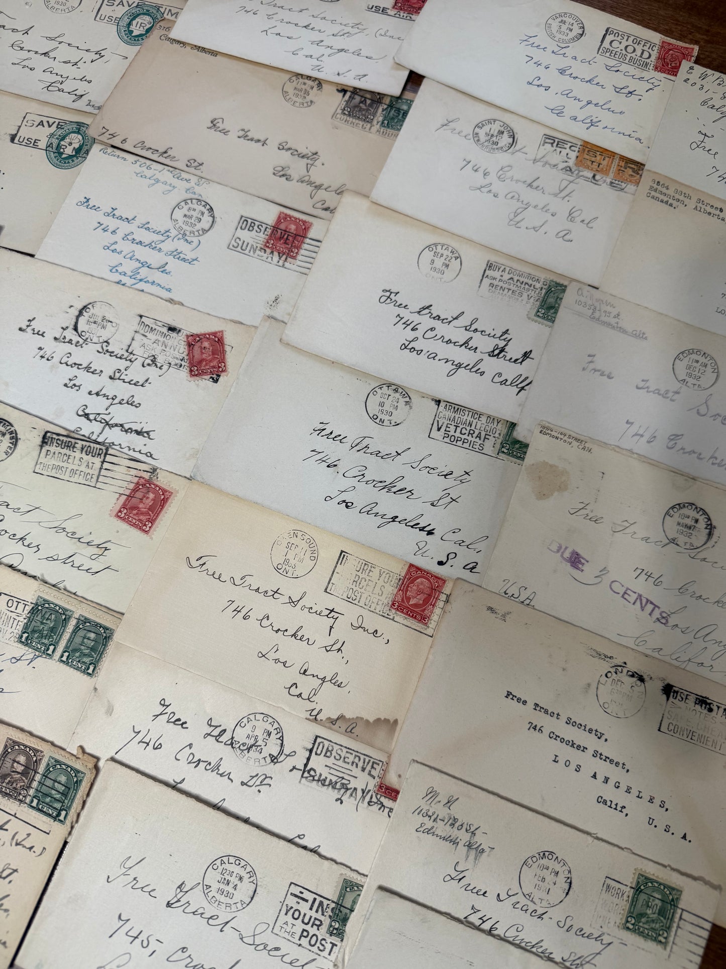 Vintage Pre War Mail | Pre War Envelopes with Orignal Stamps
