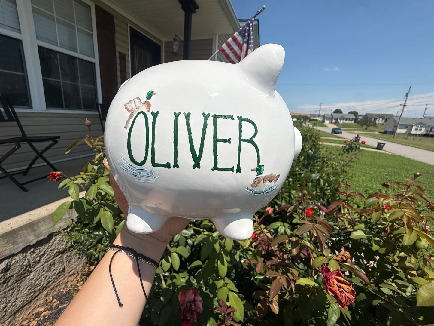 Baby’s First Piggy Bank - Mallard Duck | Southern Nursery Duck Decor