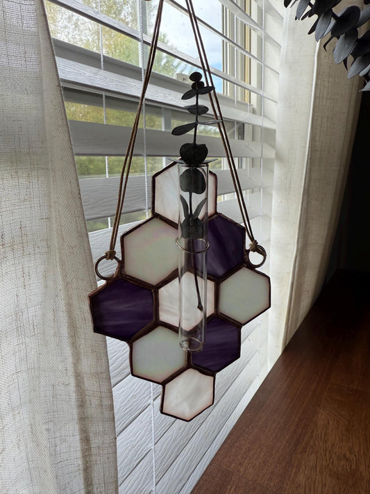 Honeycomb Plant Propagation Station Stained Glass Pattern